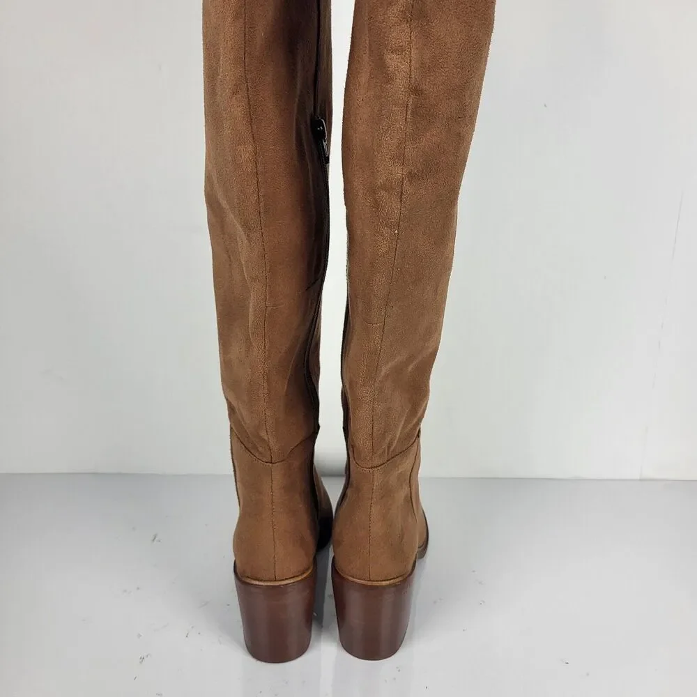Seychelles Paradise City Leather Over the Knee Boots Brwon Size 7.5